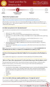 Travel and Fly America Act